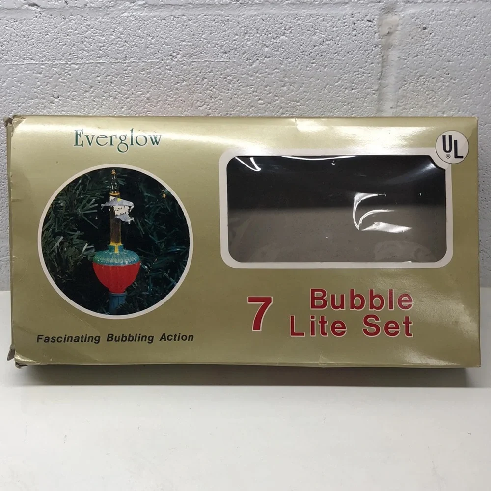 Everglow Vintage 7 Bubble Lite Set Christmas Decor